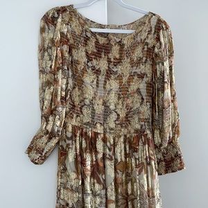 Zara Metallic Midi Dress